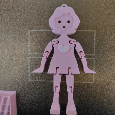 Flexi Toy Girl Keychain