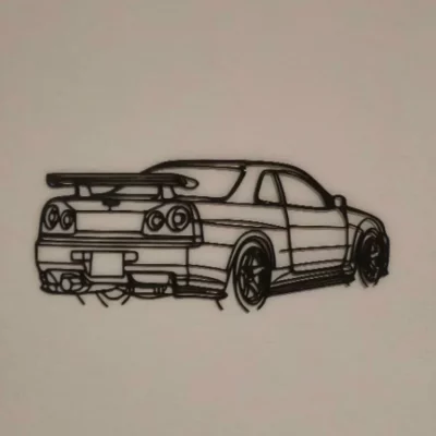 Nissan Skyline R34 Decor Flat (15X15cm)